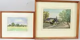 Old Vicarage Sompting Church by James Eatock, watercolour, sold Aug 2026