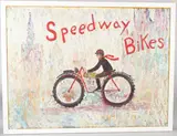 Speedway Bikes by Simeon Stafford, oil on board, sold Jul 2026
