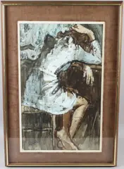 Girl in White by William Selby, mixed media on paper, sold Jul 2026