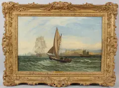 Off Falmouth, Cornwall by Henry Dawson, oil on canvas, sold Jul 2026