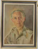 Portrait of Mr P by Simon Elwes, oil on canvas, offered Jul 2026