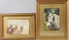 Head of a horse by Mabel Amber Kingwell, watercolour, sold Jul 2026