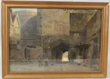 Courtyard with two soldiers carrying a pail by Henry George Hine, 1873, watercolour, sold Jul 2026