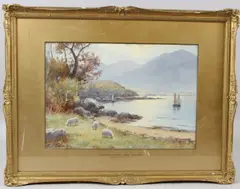The River Conway near Taly-Fan by Warren Williams, watercolour, sold Jul 2026