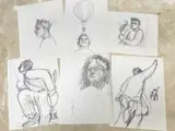 Untitled by James Donovan, pencil and ink, offered Nov 2024
