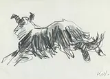 Facsimile print - Mott the Sheepdog by Kyffin Williams, print, sold Nov 2024