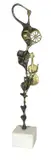 bronze - 'Struggle', climbing figure with double bass, on signed by Giannis Souvatzoglou, bronze, sold Nov 2024