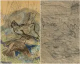 Untitled by Charles Frederick Tunnicliffe, mixed media, sold Nov 2024