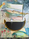 Pair Ein Dadeni / Cauldron of Our Re-birth by Iwan Bala, 2020, mixed media, sold Nov 2024