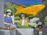 September by John Elwyn, 1989, acrylic on paper, sold Nov 2024