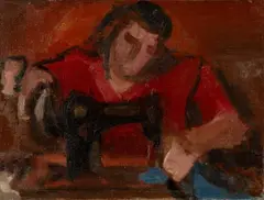 Untitled by Josef Herman, oil on canvas, sold Nov 2024