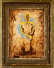 Untitled by Josef Herman, oil on board, sold Nov 2024