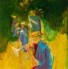Festival Fontvieille' on Attic Gallery label by Tom Nash, oil, sold Nov 2024