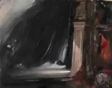 Black Curtain, Idomeneo by John Macfarlane, oil, sold Nov 2024
