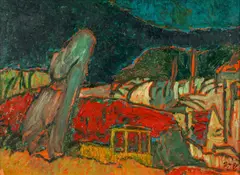Untitled by Ewart Johns, oil on board, sold Nov 2024