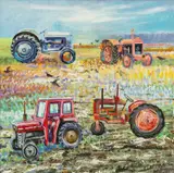 Types of Tractor by Alex Williams, 2022, oil on canvas, sold Nov 2024