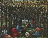 Untitled by Andrew Vicari, oil on board, sold Nov 2024