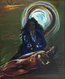 The Vigil by Andrew Vicari, oil on canvas, sold Nov 2024