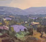 Untitled by Gareth Thomas, oil on board, offered Nov 2024