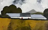 Untitled by Tom Jones, oil on board, sold Nov 2024