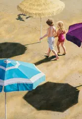 The Beach from Higher Ground II by Mike Briscoe, oil on canvas, sold Nov 2024