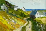 Ynys Enlli by Gwilym Prichard, 2008, oil on canvas, sold Nov 2024