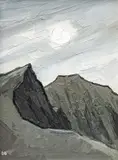 Pen y Fan by David Barnes, Pen y Fan' on Ardent Gallery label, signed with initials, sold Nov 2024