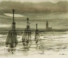 Untitled by Karel Lek, watercolour, sold Nov 2024