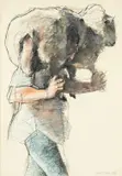 Untitled by Keith Bowen, 1989, pastel on paper, sold Nov 2024