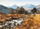 Below Yr Wyddfa by Keith Bowen, pastel, sold Nov 2024