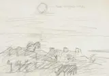 Untitled by Kyffin Williams, pencil on paper, sold Nov 2024