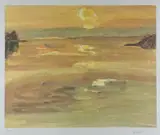 Colour print - sunset by Kyffin Williams Ra limited edition, print, sold Nov 2024