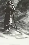 Monochrome print by courtesy of Ioan and Margaret Bowen by Kyffin Williams, print, sold Nov 2024