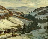Possibly Moel Famau by Edwin Forrest, oil on board, sold Nov 2024
