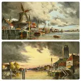 Volendam by Louis van Staaten, watercolor, sold Oct 2024