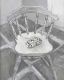 Chair A by Philip Muirden, oil on canvas, offered Oct 2024