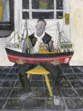 'Model Boat by Philip Muirden, oil on canvas, sold Oct 2024