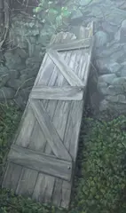 'The Door of Lost Opportunity by Philip Muirden, oil on canvas, sold Oct 2024