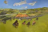 'Land of Music by Philip Muirden, oil on canvas, sold Oct 2024