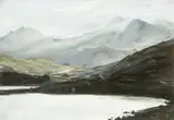 'Pedol Yr Wyddfa/ by Aled Prichard-Jones, watercolour and pastel, sold Oct 2024