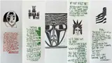 A selection of five woodcut prints by Paul Peter Piech, woodcut, sold Oct 2024