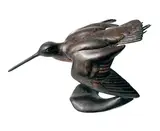 Snipe, Wings Down by Alan Glasby, bronze, sold Aug 2026