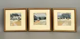Harvest fields a set of three by John Michael Whiskerd, pastel, sold Jul 2026
