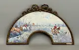 Fox hunting scene fan-shaped by Antoine de Salaberry, watercolour, offered Jul 2026