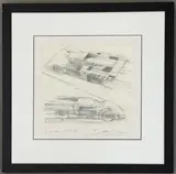 Ferrari 512M by Dexter Brown, pencil, sold Jul 2026