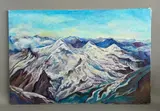Dawn in the mountains by Rita Smith, oil on canvas, sold Jun 2026