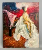 Nude in an interior by Rita Smith, oil on board, sold Jun 2026