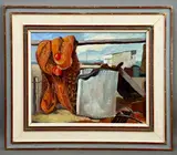 On the Stade, Hastings by Edith Ray, oil on board, sold Jun 2026
