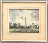 Norwich Cathedral by James Fletcher-Watson, watercolour, sold Jun 2026