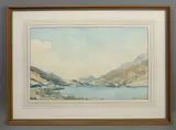 Scottish loch landscape by Murray McNeel Caird Urquhart, 1934, watercolour, sold Jun 2026